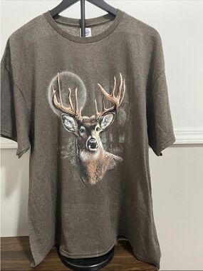 Delta Men's Whitetail Deer Hunting Brown Shirt Size XL